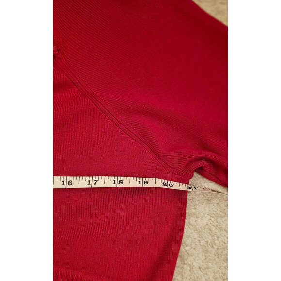 Sofia Jeans Red Knit Long Sleeve Stretchy Maxi Dress Halter Ties 2X NWT - Picture 7 of 10